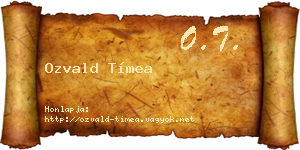 Ozvald Tímea névjegykártya